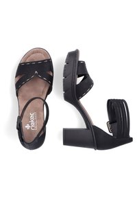Rieker Sandalen met hoge hak - schwarz