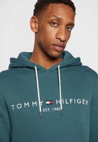 Tommy Hilfiger LOGO HOODY - Sweatshirt com capuz - mercury marine