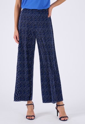 PLISSÉE - Stoffhose - marine pois