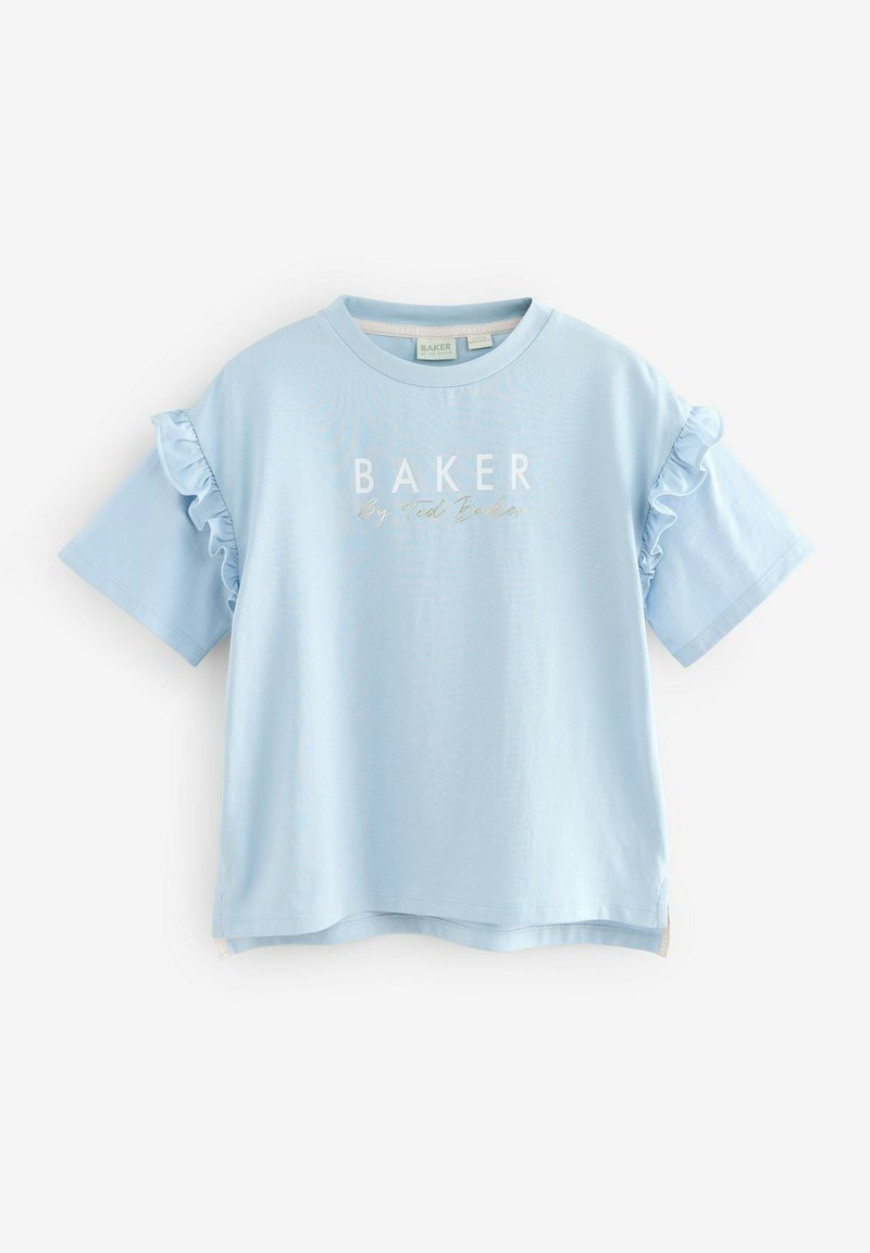 T-shirt Bébé Garçon Ted Baker 0-3 Mois - Motif Glace - Bleu Coton - Occasion TBE