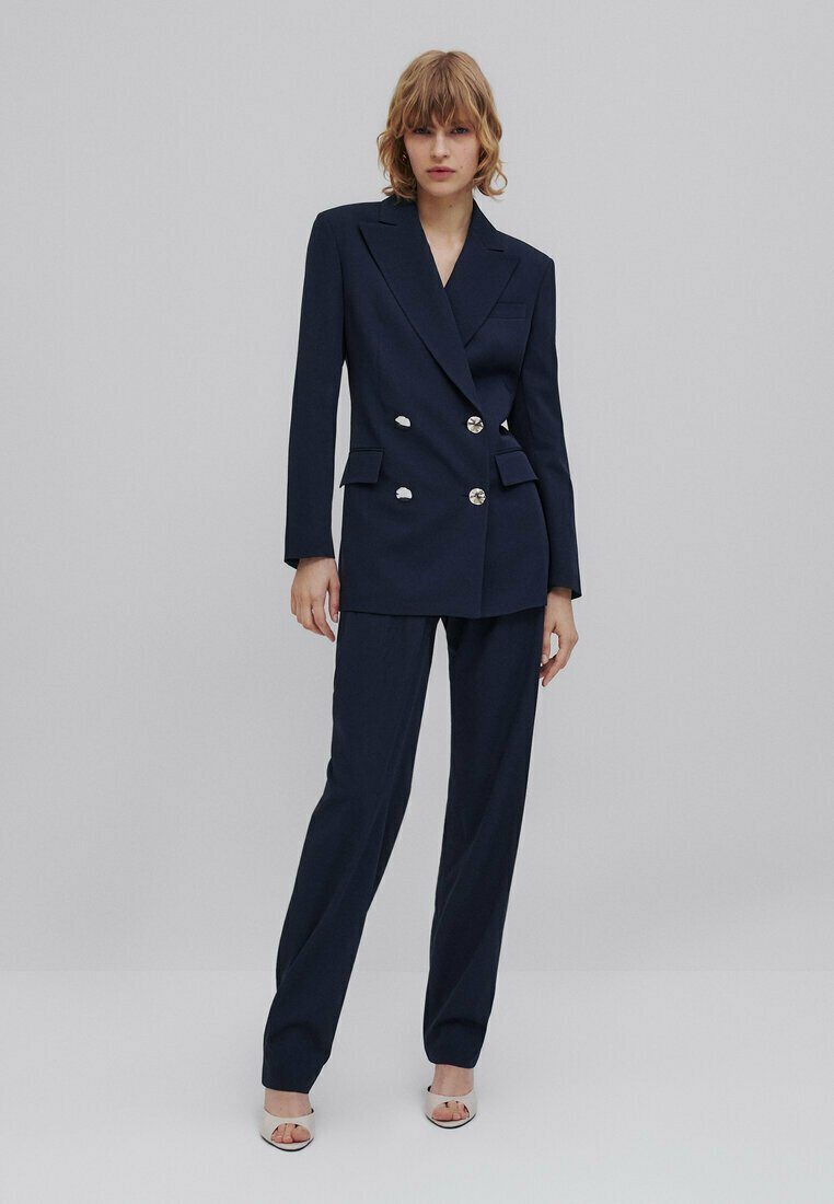 Damen Leichte Jacken | Massimo Dutti STUDIO WOOL BLAZER WITH SILVER BUTTONS Blazer blue black denim/dark-blue denim - WN69257 Damen Leichte Jacken | Massimo Dutti STUDIO WOOL BLAZER WITH SILVER BUTTONS Blazer blue black denim/dark-blue denim - WN69257
