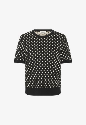 Soaked in Luxury T-Shirt print - black w sandshell dot