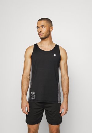 RACHOW TANK - Top - black beauty/iron gate