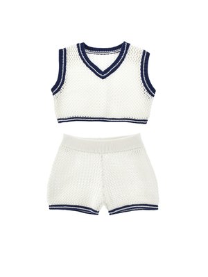 COMPLETO TENNIS - Šortky - bianco/blu