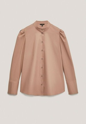 MIT BALLONÄRMELN - Chemisier - brown