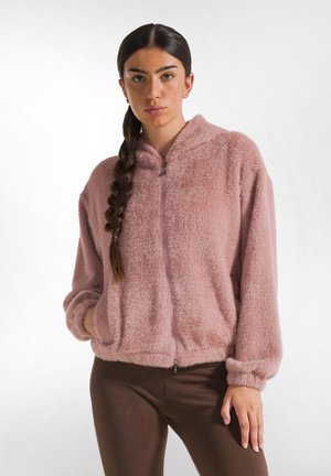 Sweater met rits - rose