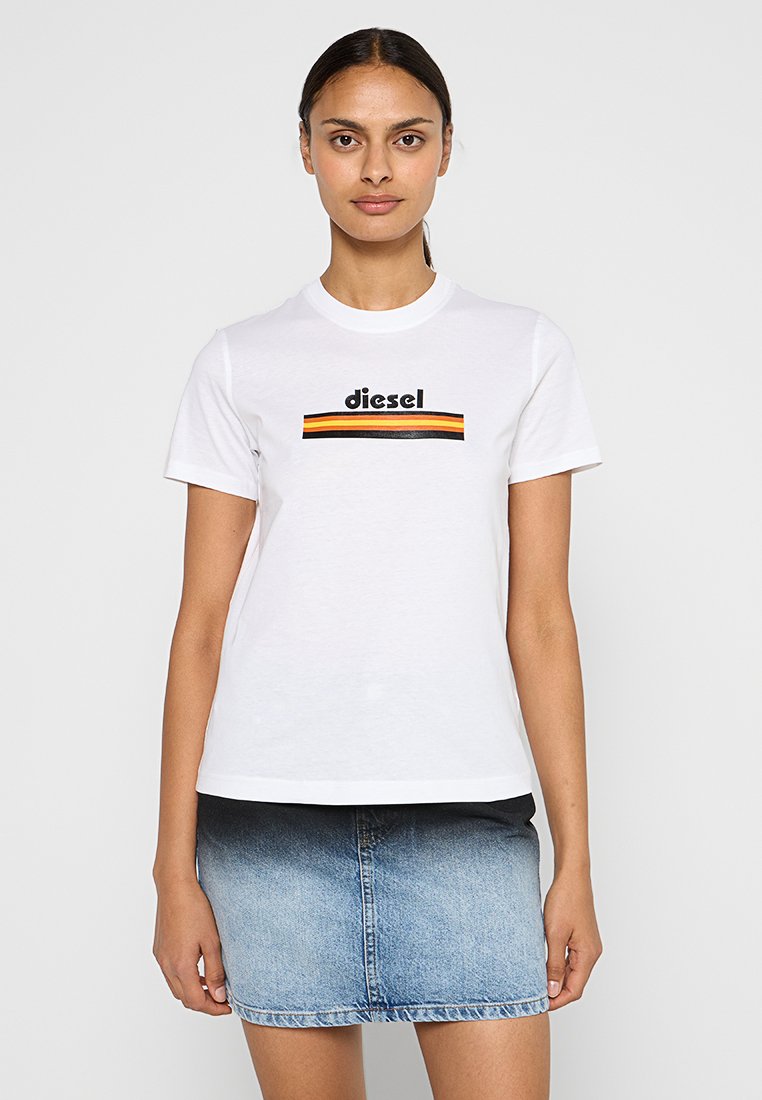 Diesel T-shirt print wit Diesel T-shirt print wit