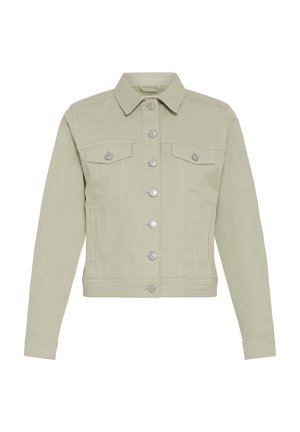 Helebeežikas teksatagi, pikkade varrukatega, ees hõbedased nupud, kaks rinnataskut klappidega ja külgedel lipsutaskud.