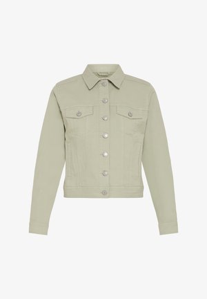 Helebeežikas teksatagi, pikkade varrukatega, ees hõbedased nupud, kaks rinnataskut klappidega ja külgedel lipsutaskud.