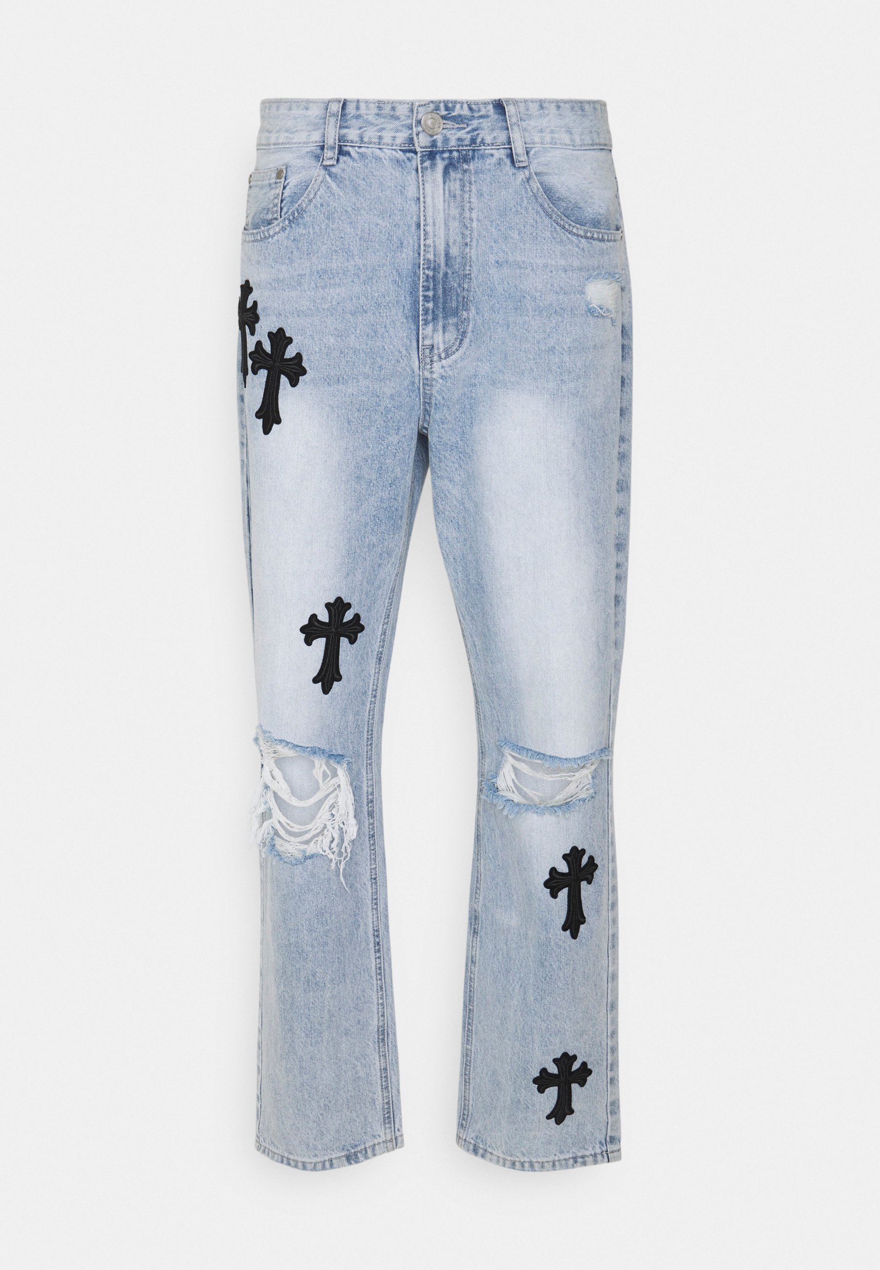 Mennace MENNACE MIRROR CROSS - Jeans a sigaretta - blue/blu - Zalando.it