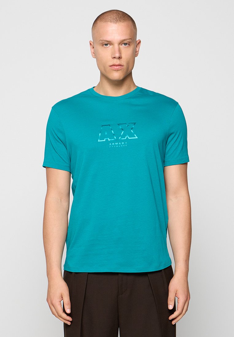 Armani Exchange T-shirt print petrol