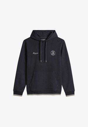 Sweat à capuche noir avec poche frontale, cordons, écusson logo blanc sur la poitrine et texte « It's on us. Since 1967 » sur l'avant gauche.