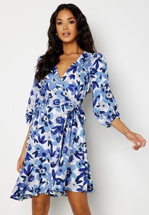 Bubbleroom ASYMMETRIC COTTON DRESS - Jurk - dark blue