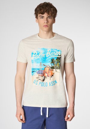 T-shirt con stampa - light cream