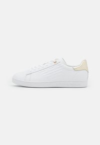 Unselected, white/gold