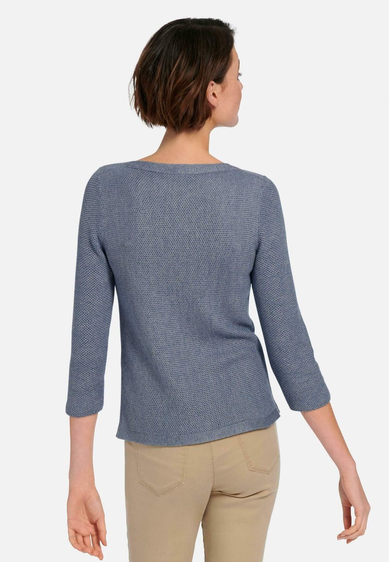 Damen Strickjacken | PETER HAHN Strickpullover jeansblau ecru/blau - XZ27302 Damen Strickjacken | PETER HAHN Strickpullover jeansblau ecru/blau - XZ27302