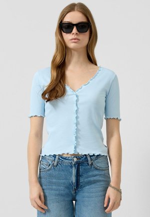 QS T-SHIRT - Gilet - hellblau