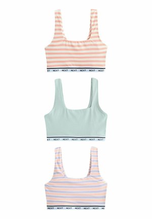 Next BLACK/GREY/WHITE DAISY CROP TOPS THREE PACK - Pihik - stripe