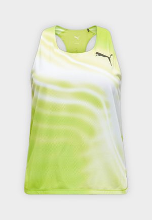 Puma, W LIGHTSPEED GRAPHIC SINGLET - Клубно облекло - sunny lime