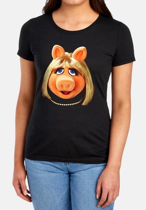 Disney, THE MUPPETS MISS PIGGY FACE - Print T-shirt - black