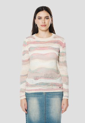 STRIPED TEXTURED  - Jersey de punto - pink green