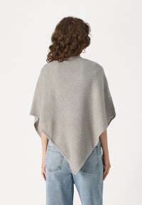 VILA VICILLO O-NECK PONCHO - Skraistė - light grey melange