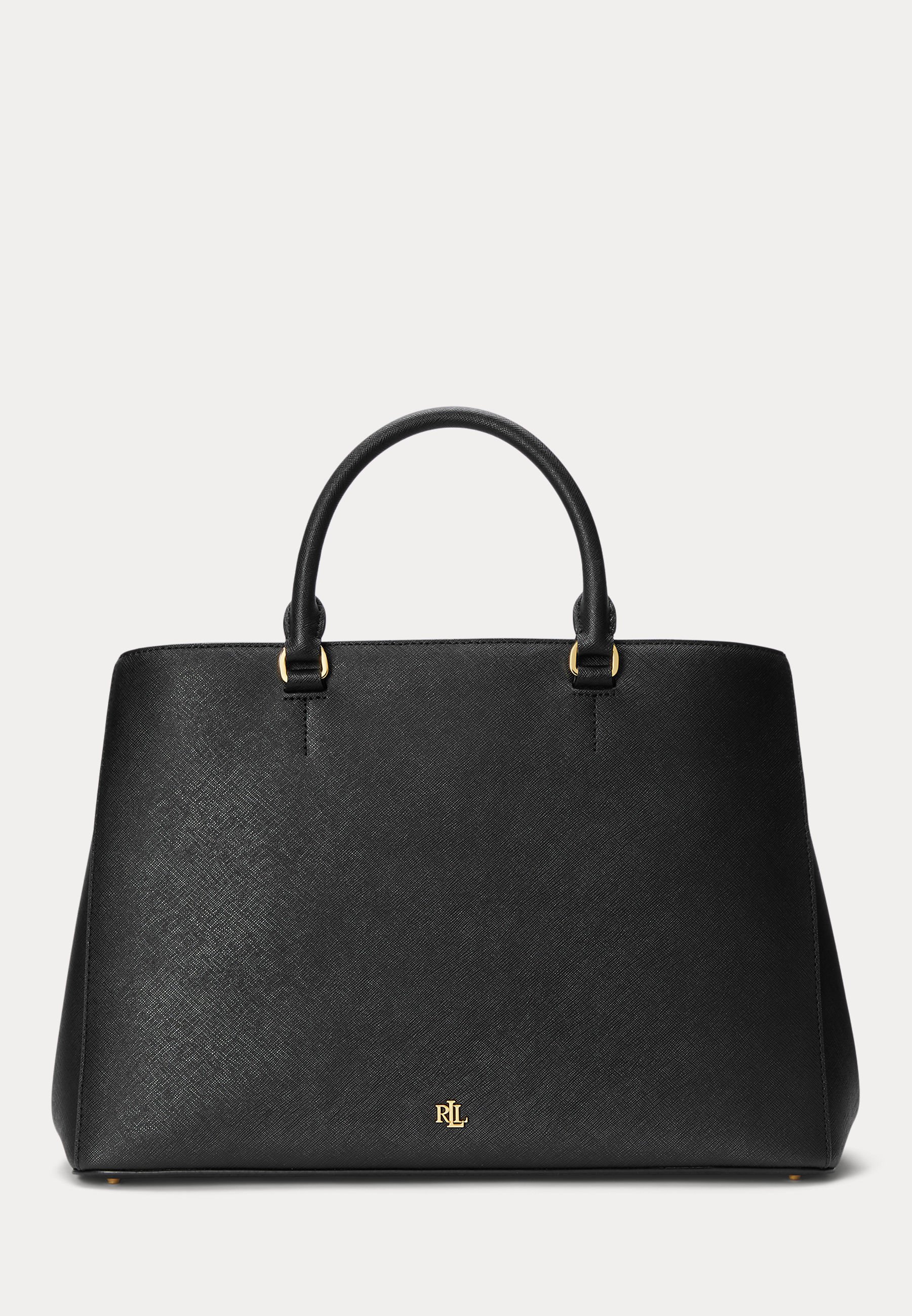 Lauren Ralph Lauren CROSSHATCH LEATHER LARGE HANNA SATCHEL