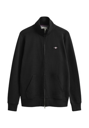 GANT REG SHIELD - Sudadera con cremallera - black