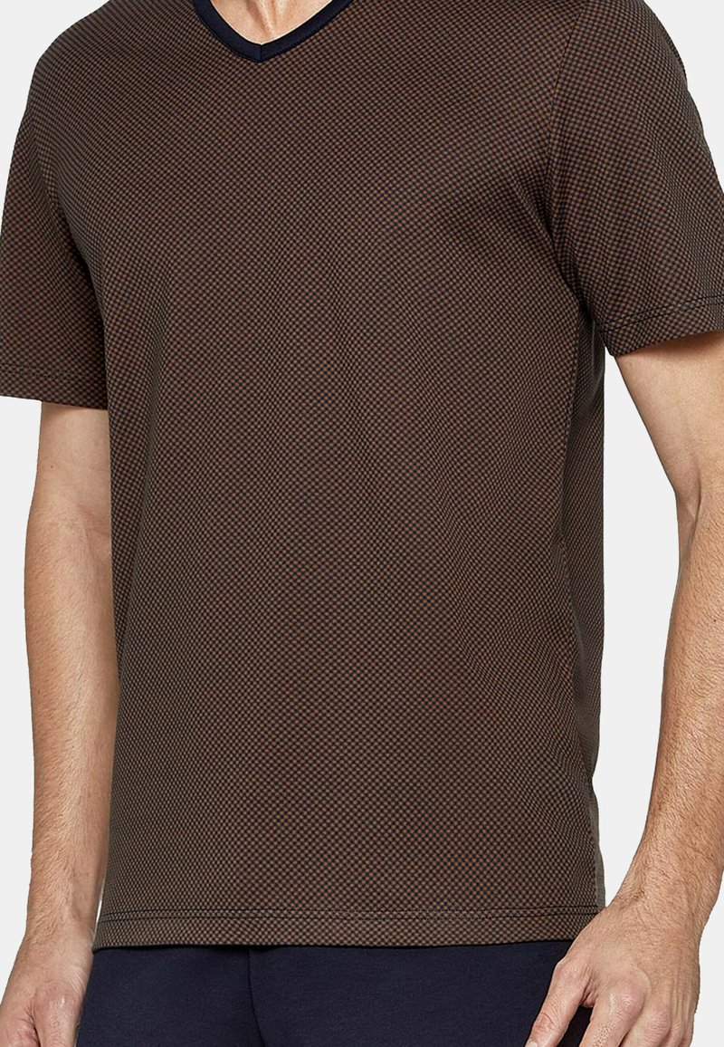 Herren Pyjamas | Impetus Nachtwäsche Set marron & marine/braun - WS14859 Herren Pyjamas | Impetus Nachtwäsche Set marron & marine/braun - WS14859