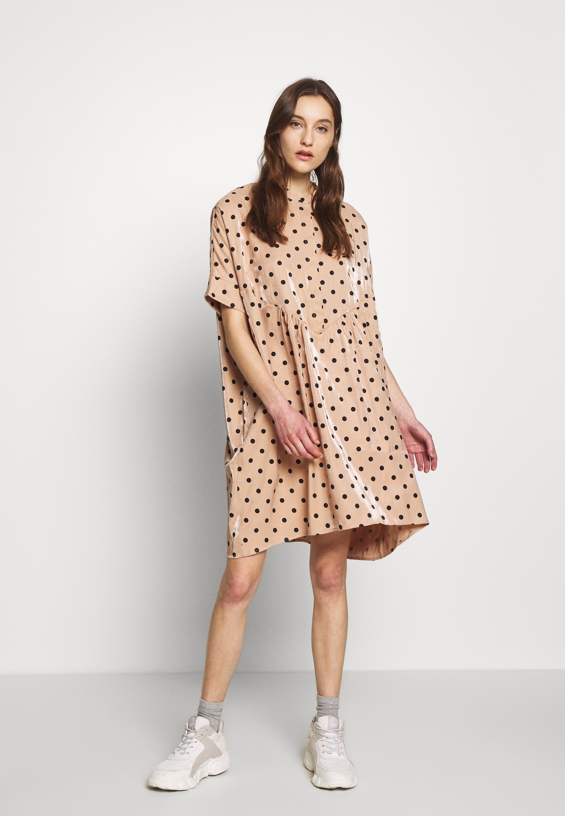 cameo rose polka dot dress