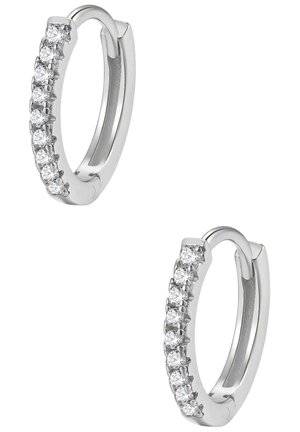 CLEAR STONE HUGGIE - Ohrringe - silberfarben