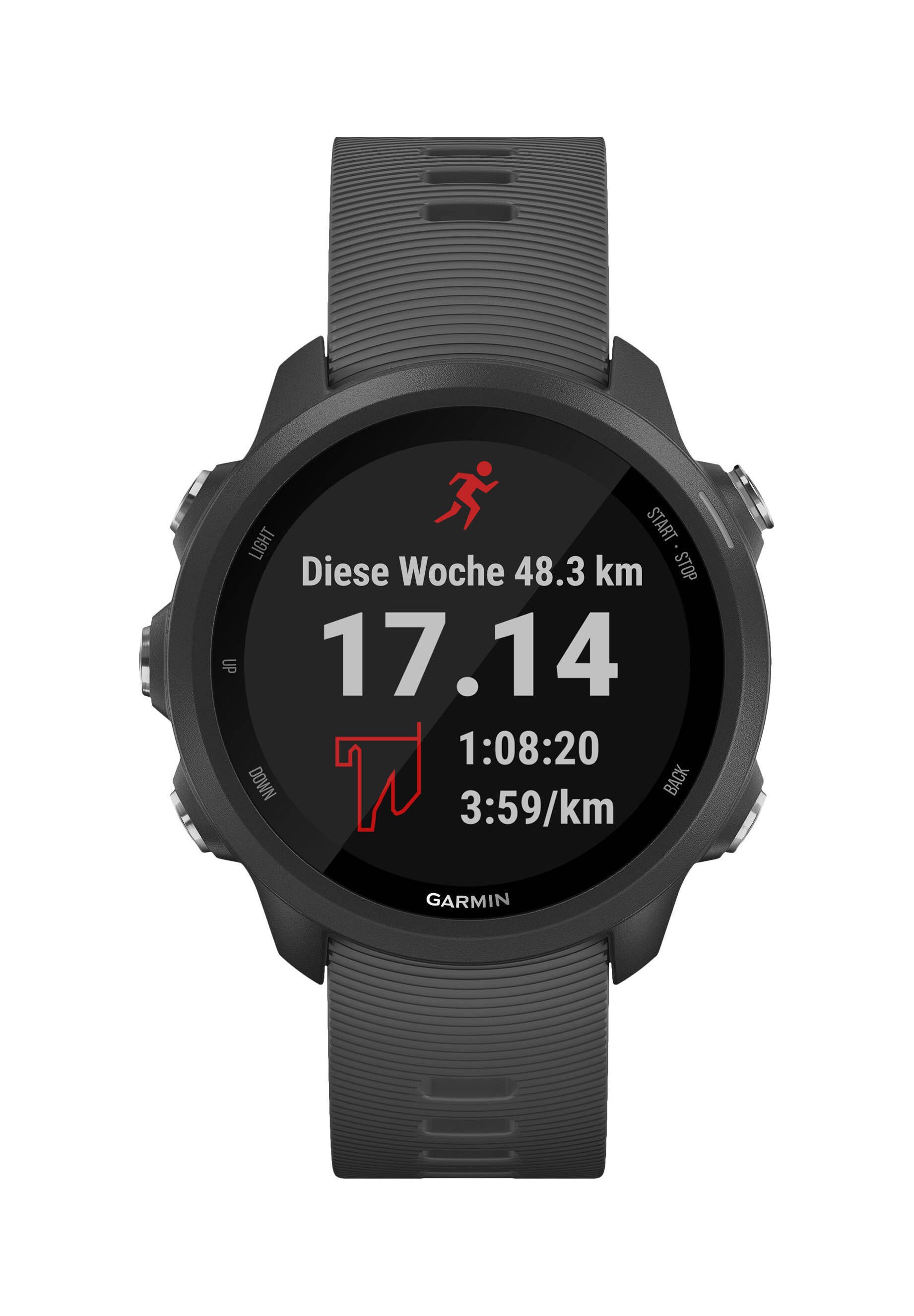 Garmin GARMIN GPS-LAUFUHR 245" GRAUES ARMBAND - Smartwatch - black/schwarz - Zalando.de