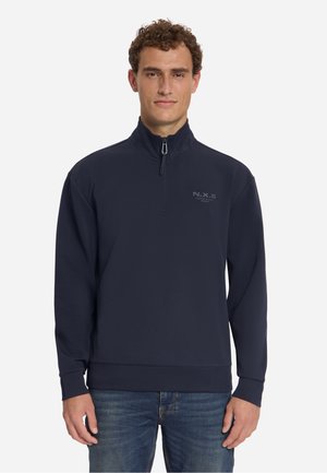 NO EXCESS, HALF-ZIP SWEATER - Sweater - dark night