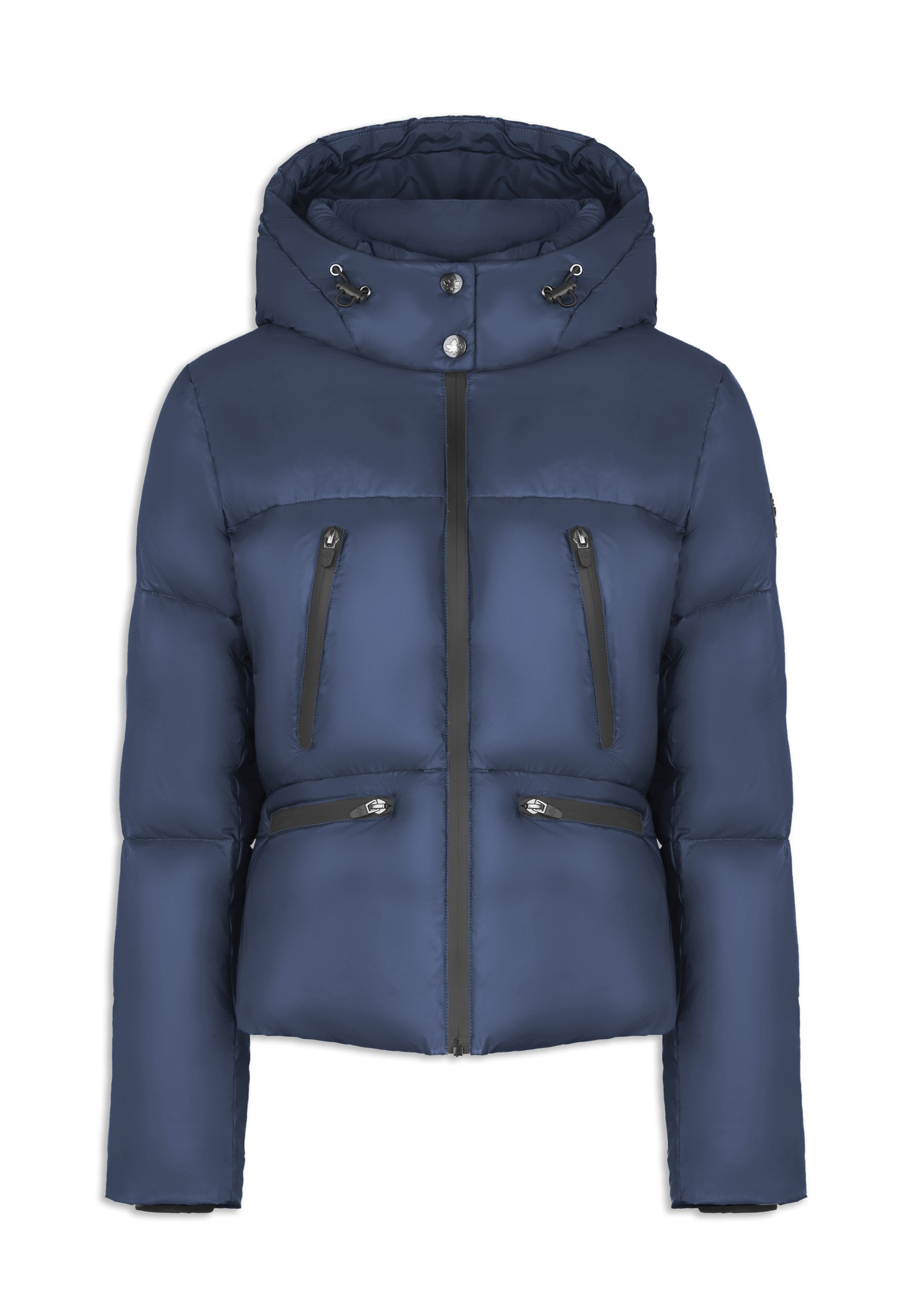 Sweat à Capuche Femme Cavalleria Toscana – Bleu Marine – Taille M – Fermeture éclair Intégrale