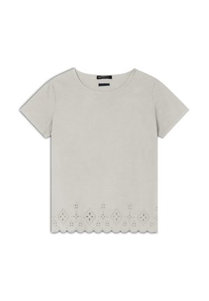 Freddy REGULAR CON RICAMI SANGALLO - Camiseta estampada - white sand direct dyed