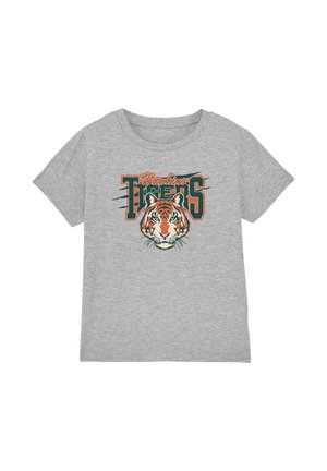STRANGER THINGS HAWKINS TIGERS SCRATCH - Print T-shirt - mottled light grey