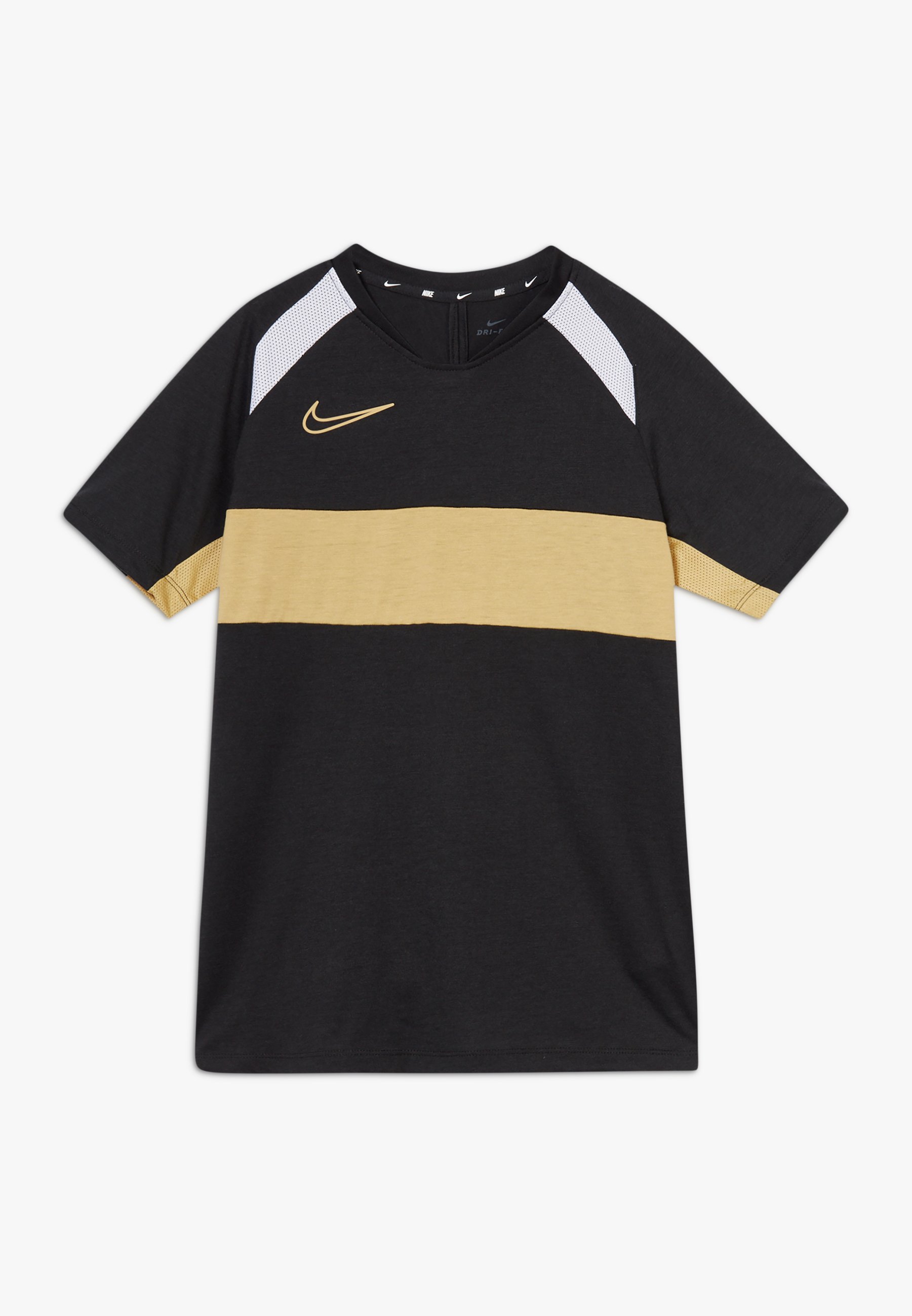 DRY ACADEMY - Sportshirt - black/white/gold DRY ACADEMY - Sportshirt - black/white/gold
