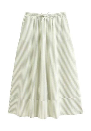 New Look, STRIPED SEERSUCKER CIRCLE MAXI - Jupe longue - green pattern