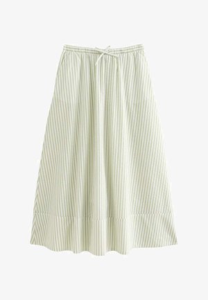 New Look, STRIPED SEERSUCKER CIRCLE MAXI - Jupe longue - green pattern
