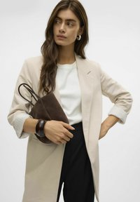 Vero Moda LANGER - Kratek plašč - oatmeal