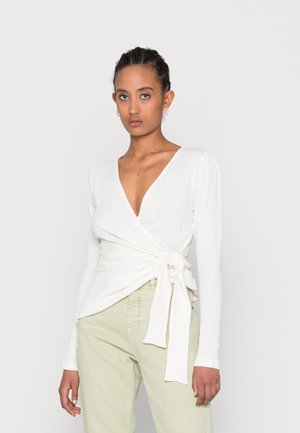 NEMOIW WRAP BLOUSE - Blouse - whisper white