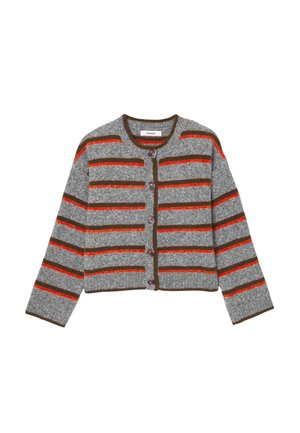 À RAYURES COLORÉES - Gilet - gris clair