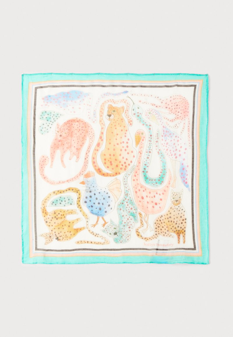 Lollys Laundry ANIMALLL SMALL SCARF - Selyemkendő - multi-coloured