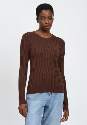 Striktrøje - brown