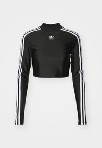 3-STRIPES CROPPED LONG SLEEVE - Top s dlhým rukávom - black