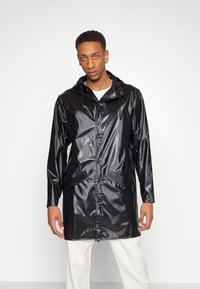 Rains LONG JACKET UNISEX - Parca - shinny black