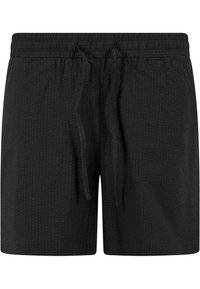 Urban Classics - SEERSUCKER  - Shorts - black Miniaturebillede 1