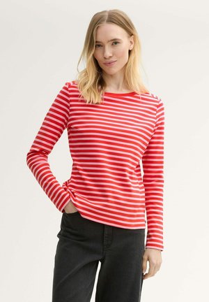 STRIPED INTERLOCK  - Hosszú ujjú felső - red pink stripe