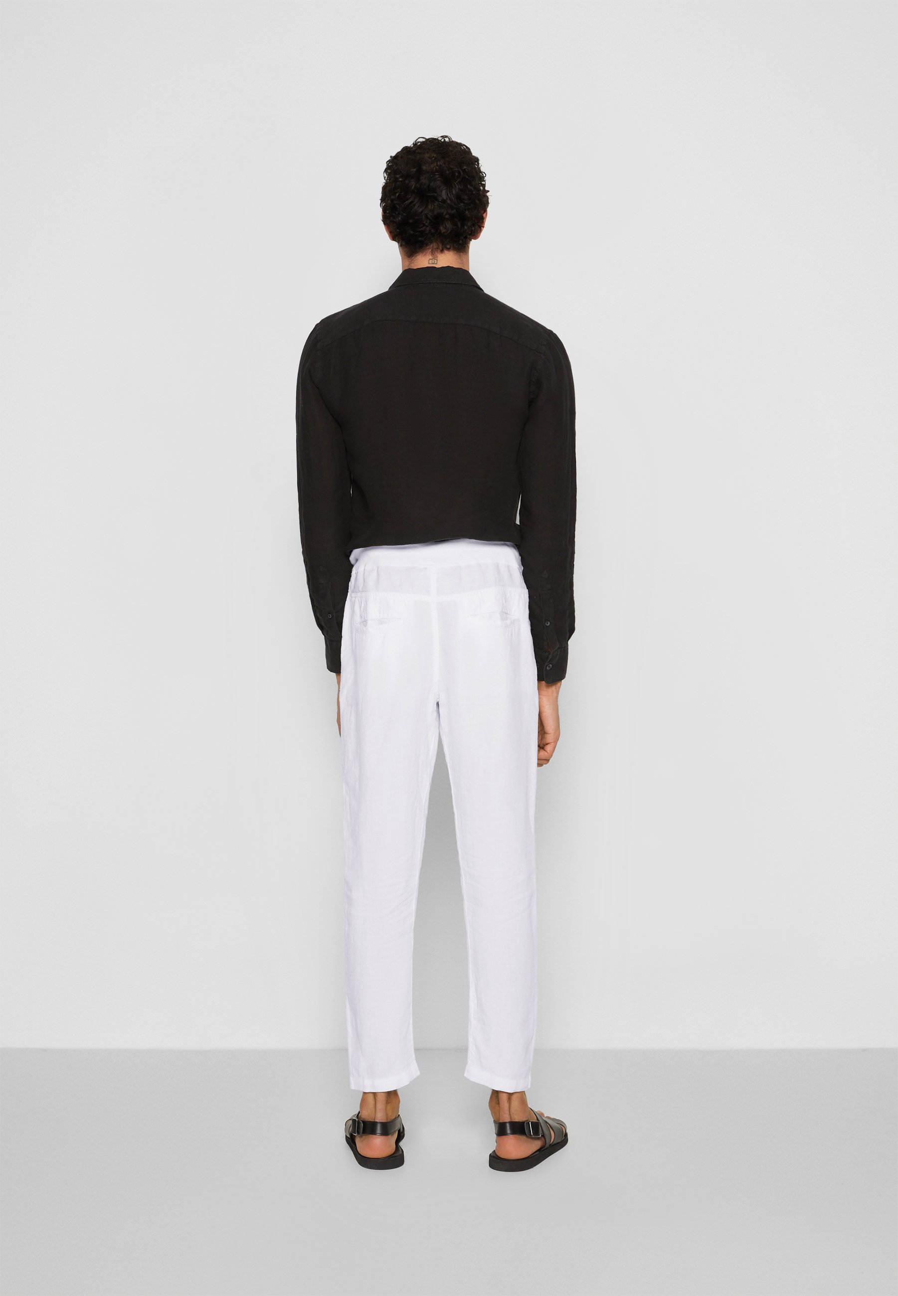 120% Lino PANTALONE UOMO - Broek - white/wit - Zalando.nl