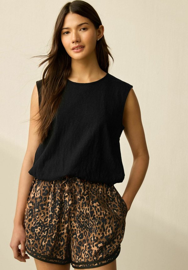 REGULAR FIT - SLUB BUBBLE HEM SLEEVELESS TANK - Top